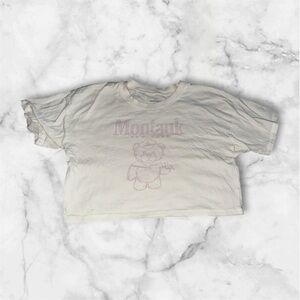 Aeropostale White Graphic boyfriend style crop roomy t-shirt. Size Small